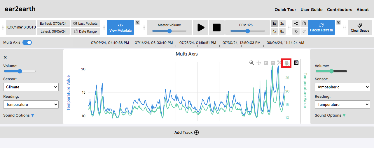 Download CSV for one track